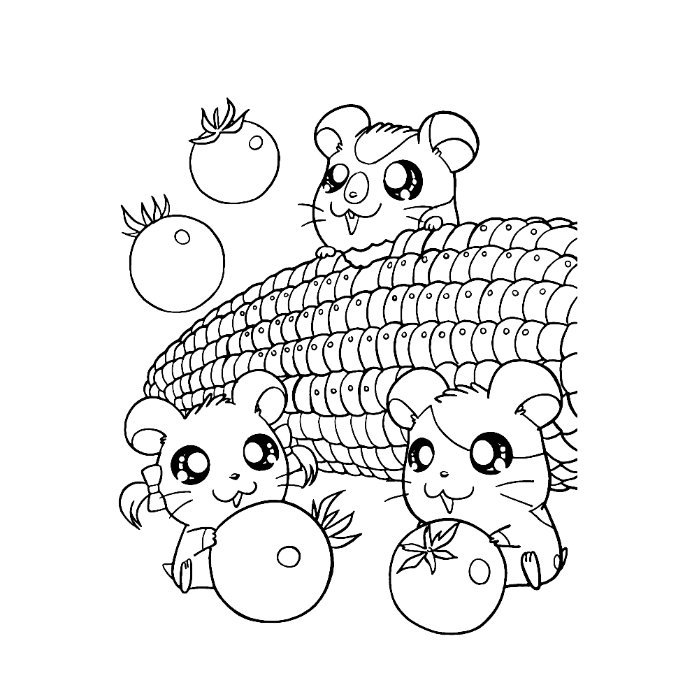 Plansa de colorat cu Hamsteri 6 56